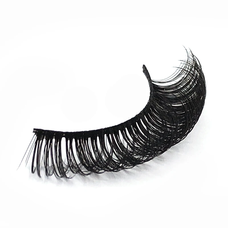 

A3D23 natural look customized faux mink lashes deep curl classic Russian strip eyelash extensions, Natural black lashes