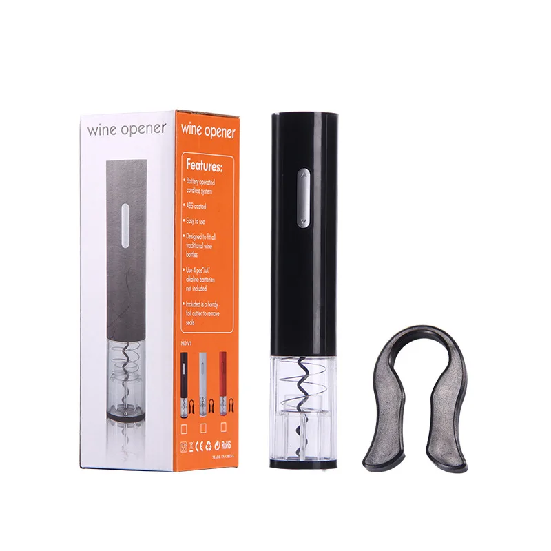 

EE077 Home Kitchen ABS Foil Cutter Battery Operated Wine Bottle Cork Remover Automatic Wine Corkscrew Electric Wine Opener Set