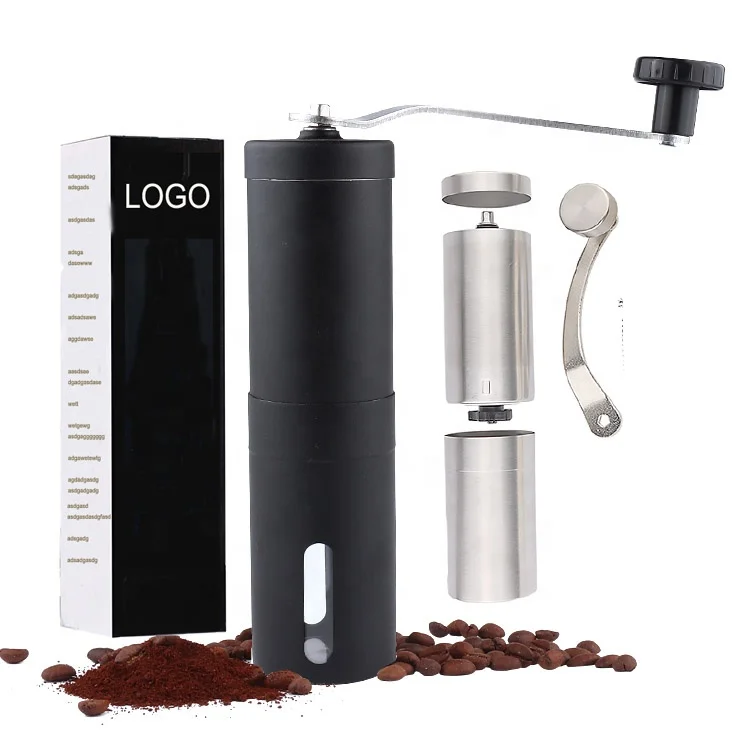 

Beans Manual Coffee_grinder Stainless Steel With Adjustable Setting, Ceramic Grind Burr, free Bounce Coffee Scooper Included, Steel or customized