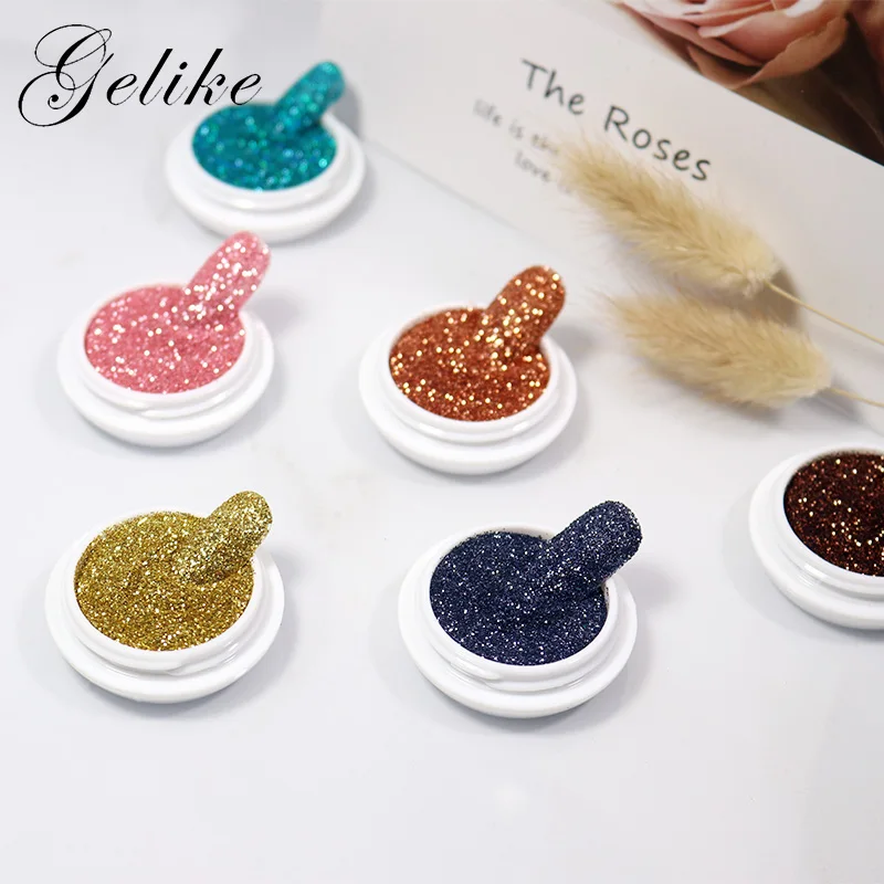 

Factory price cheap private label nail art uv gel polish diamond metallic colors glitter flake acrylic nails dipping powder set