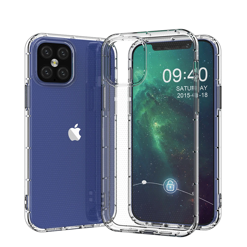 

Clear TPU Case For iPhone 12, Air Cushion Silicone TPU Gel Soft Phone Case For iPhone 12 Pro 2020