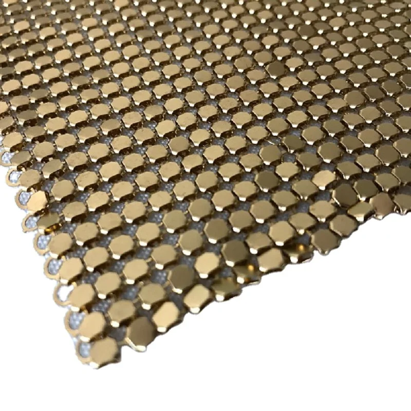 

Wholesale metallic gold sequin fabric for Garments Bags Shoes Accessories