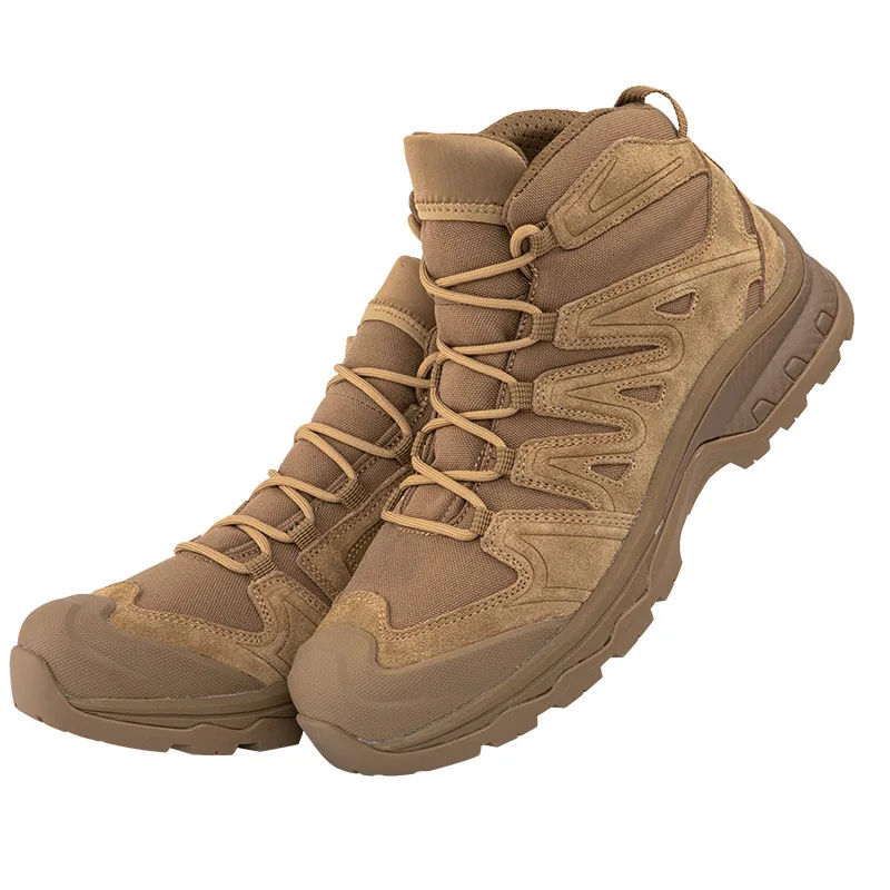 

2021 Training Military Boots New anti slip Trekking shoes Outdoor Hiking Shoes, Sand color,black