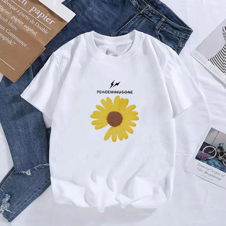 

2021 Summer New White T Shirt Women Loose Top Casual Breathable T-shirts For Women, Picture