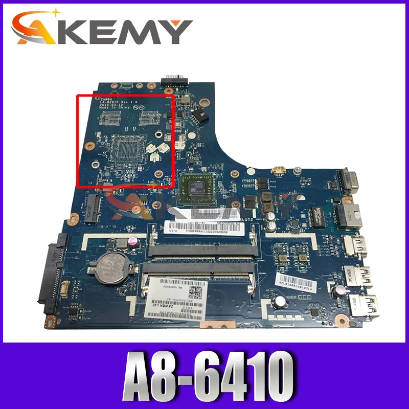 

New ZAWBA/BB LA-B291P Motherboard for B50-45 Laptop motherboard B50-45 mainboard with AMD A8-6410 CPU 100% test wor