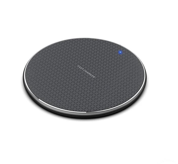 

best seller dropshipping products portable 10w fast long distance qi universal wireless charger pad mobile phones charger, Black, silver grey, blue, red