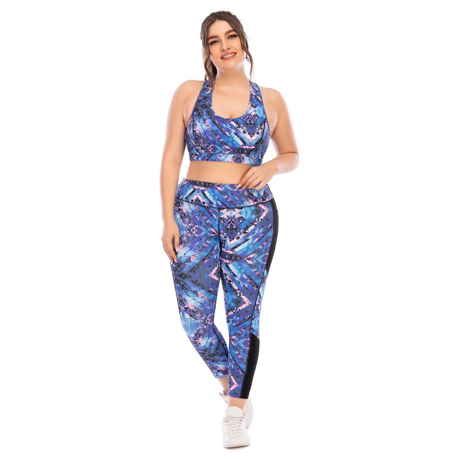 

ustom Women Comfortable Yoga Wear 1-3x lady workout clothing sets 2pcs xxxl Activewear Fitness Ladies Plus Size Yoga Sets