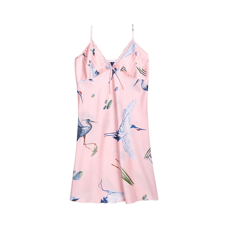 

Factory Direct Animal Print Unique Chest Design Sexy Short Ladies Suspenders Home Pajamas, 5 colors in stock