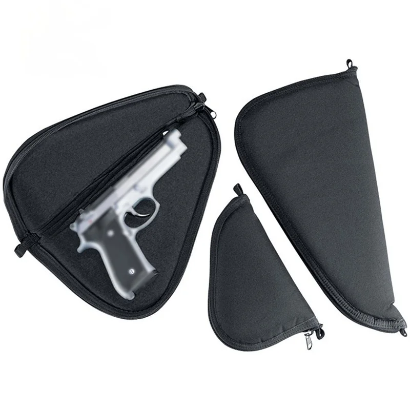 

Fyzlcion Portable Black Revolver Airsoft Pistol Rug Gun Carry Bag Holster Storage Case for Handgun 17 18 19 22 23 M1911 P229