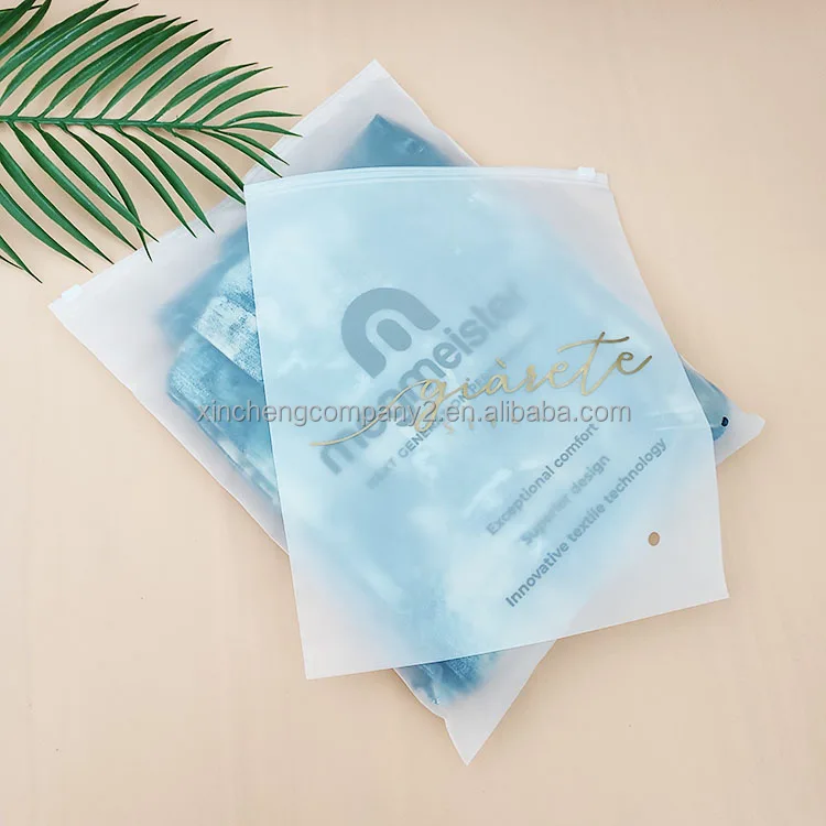 

Hot sale custom logo Biodegradable Frosted zipper lock bag plastic plastic zipper bag packaging