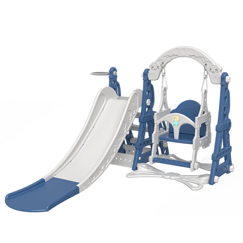 

Children Plastic Slide And Swing Toys Kids Slides Indoor Plastic For Baby Playground Equipment Set, Green, pink, blue, custom