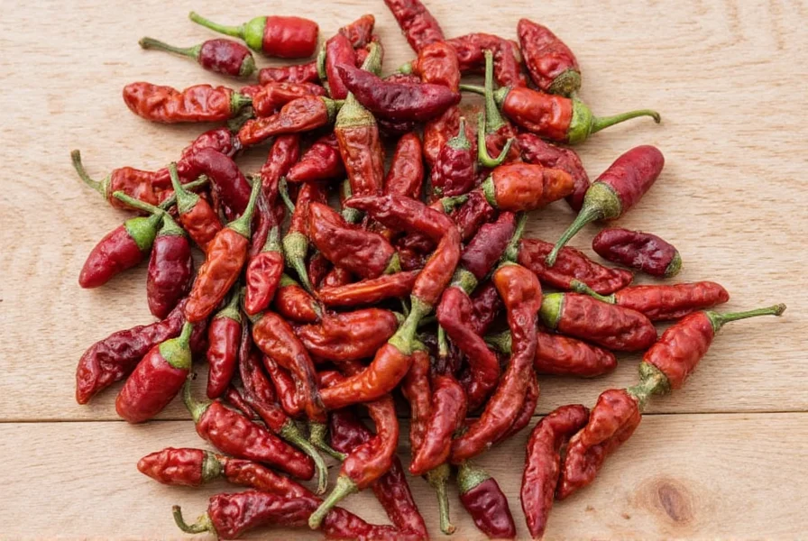 Toasting dried ancho peppers in a skillet