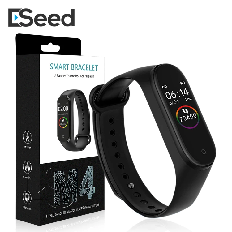 M4 Smart watch bracelet smartwatch Color screen Waterproof wristband Fitness Tracking Heart Rate Blood pressure monitor