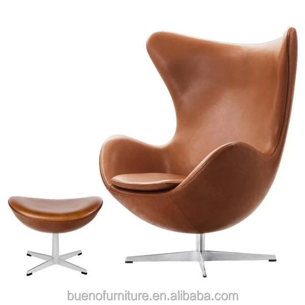 Mid Century Design Egg Chair Grace Leather Mid Century Design Egg Chair Grace
