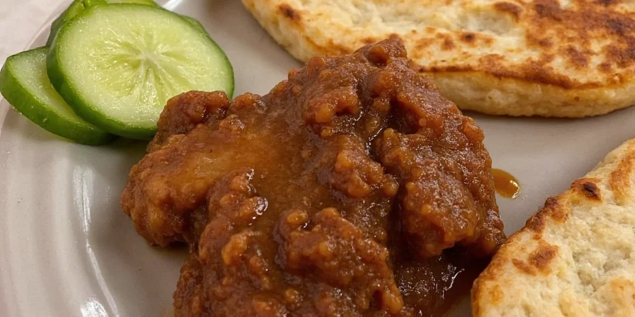 Chicken served with mole sauce