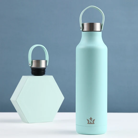 

New Arrival Reusable Leakproof Custom Logo Sport Double Wall Insulated Stainless Steel Water Bottle with Handle Lid