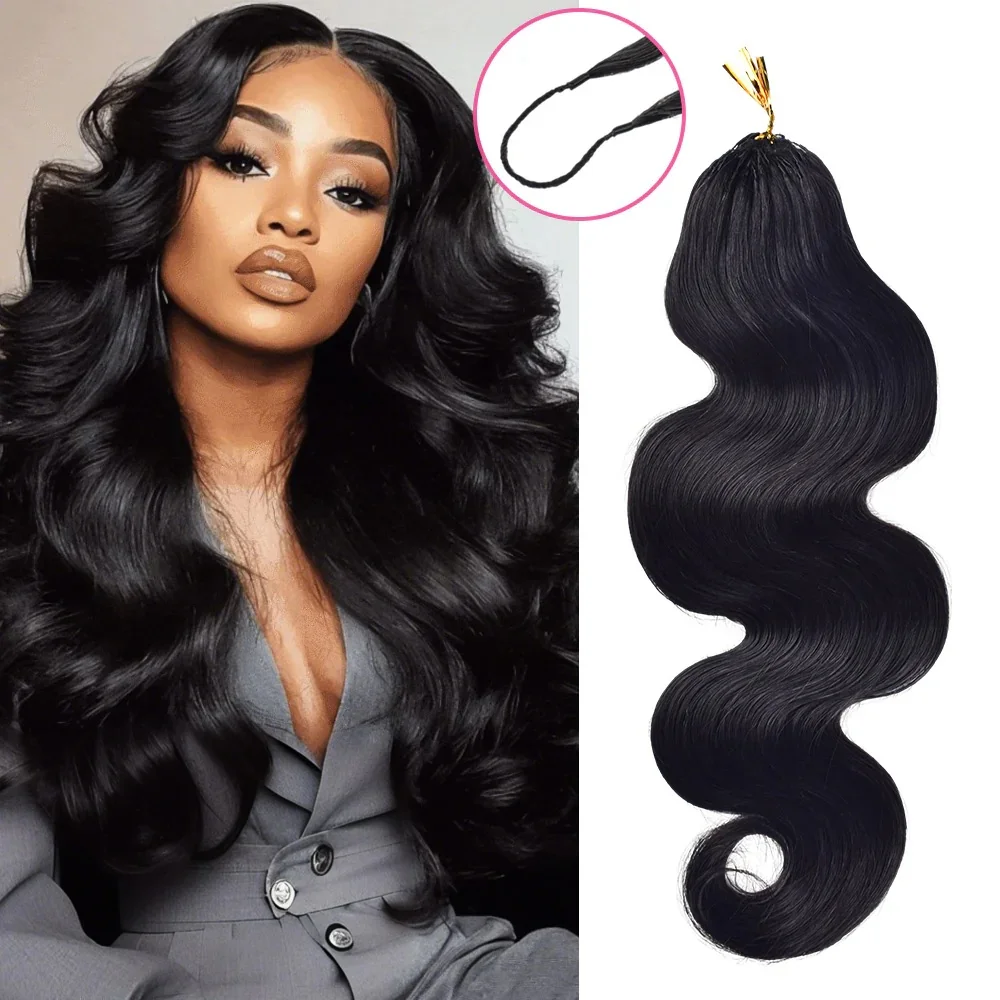 No Leave Out Pre Loop Crochet Human Hair Extensions Natural Color Raw Virgin Body Wave Bundles Wholesale Crochet Hair for Women