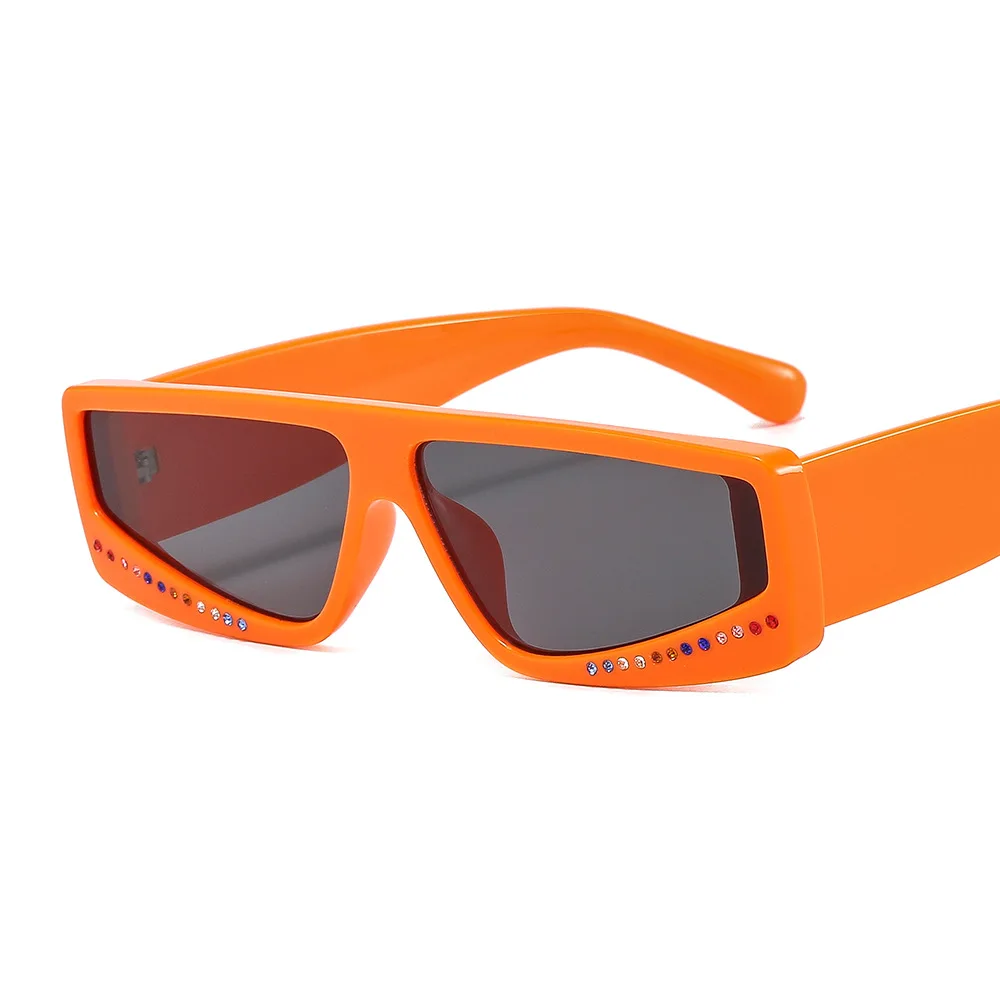 

Lmamba Women gorgeous color bright diamond decorative polygon Sun glasses ins fashion sunglasses shades