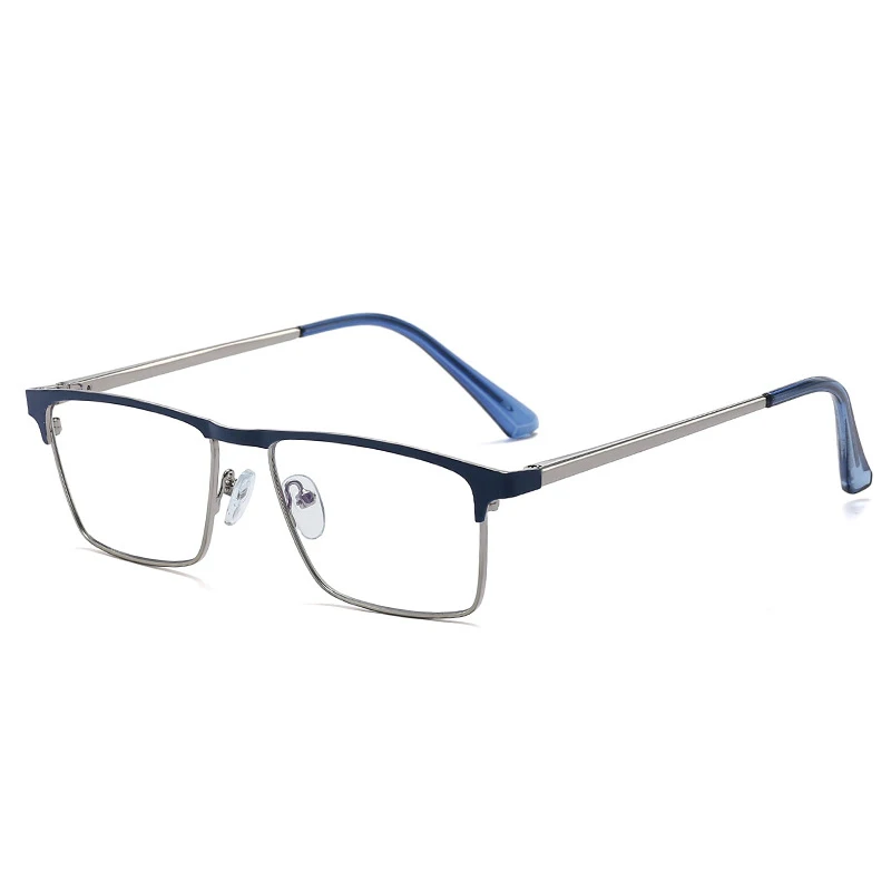 

05893 Wholesale custom logo spectacles frames eyewear Men square metal anti blue light blocking glasses