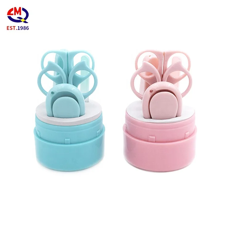 

Safe Harmless Original Abs Material Kids Care Nail Security Clipper 5 Pieces Professional Light Baby Nail Clipper Set, Light blue/pink and customized color