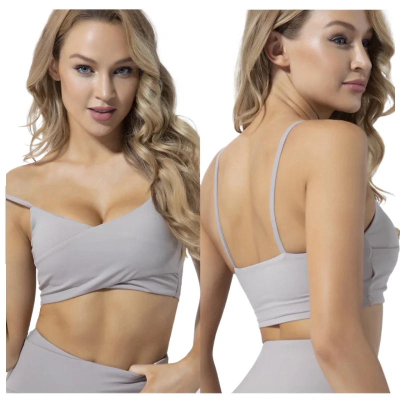 

BBSM8511 Sports gym running underwear women's vest yoga bra, Flare,gray,brown