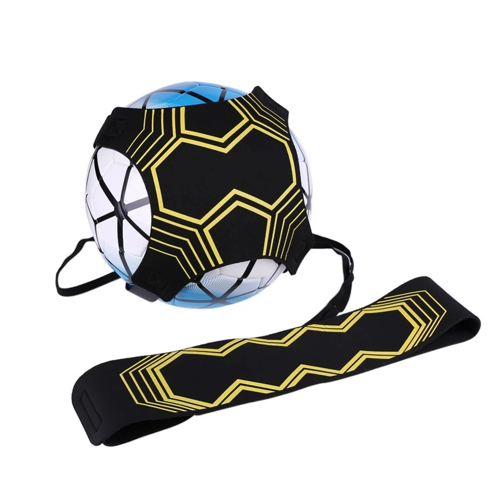 

Soccer Trainer Football Kick Throw Solo Practice Training Aid Control Skills Adjustable Equipment Ball Bags Gift, Black