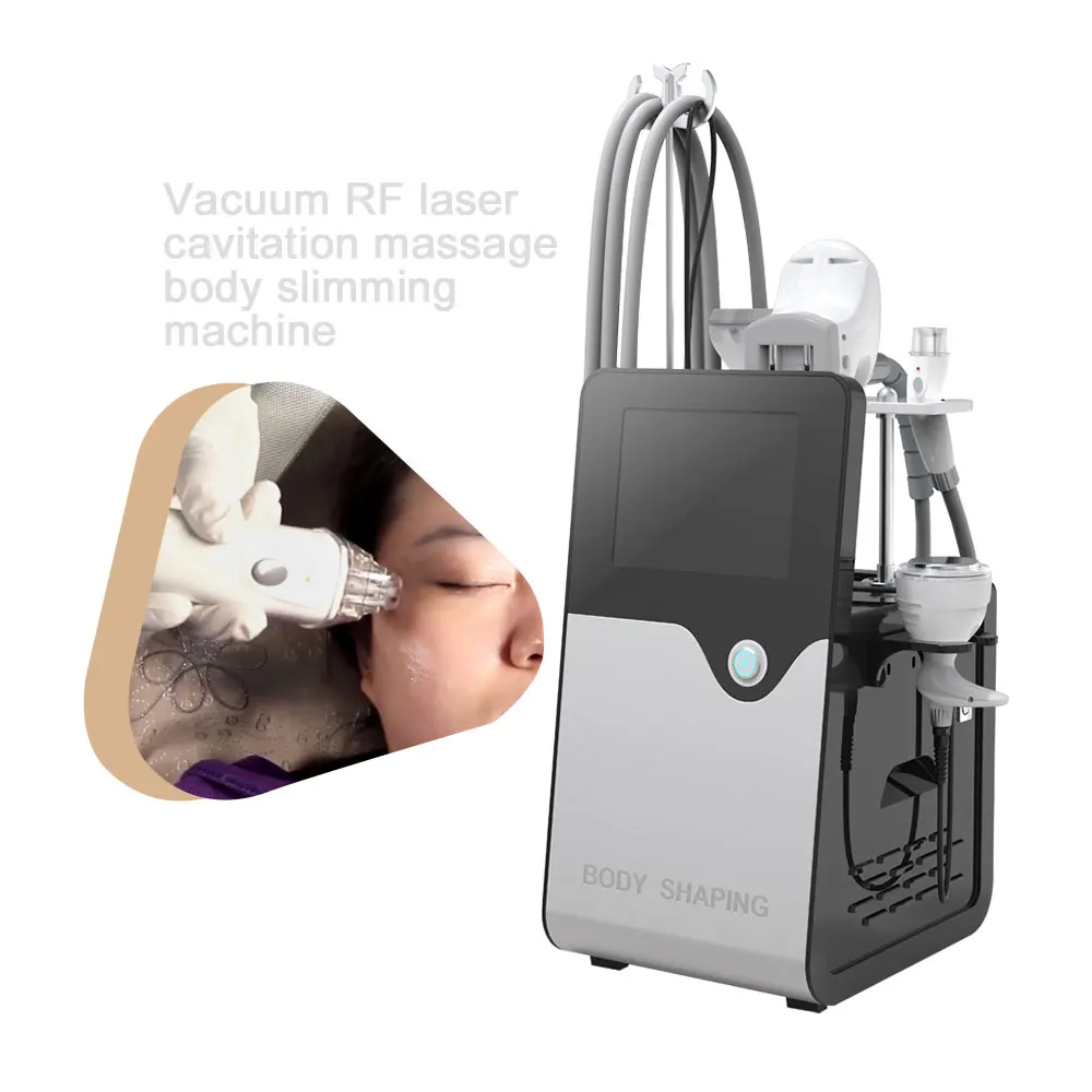 

2021 better than v9 v10 unique design 4 In 1 Vacuum Roller shape 5 Handles cavitation Slimming Beauty Equipment