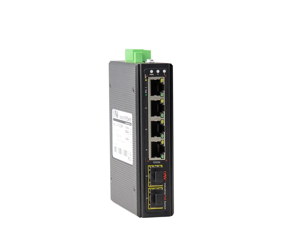 

ONV gigabit industrial poe power supply fiber switch unmanaged for IP cameras wireless AP