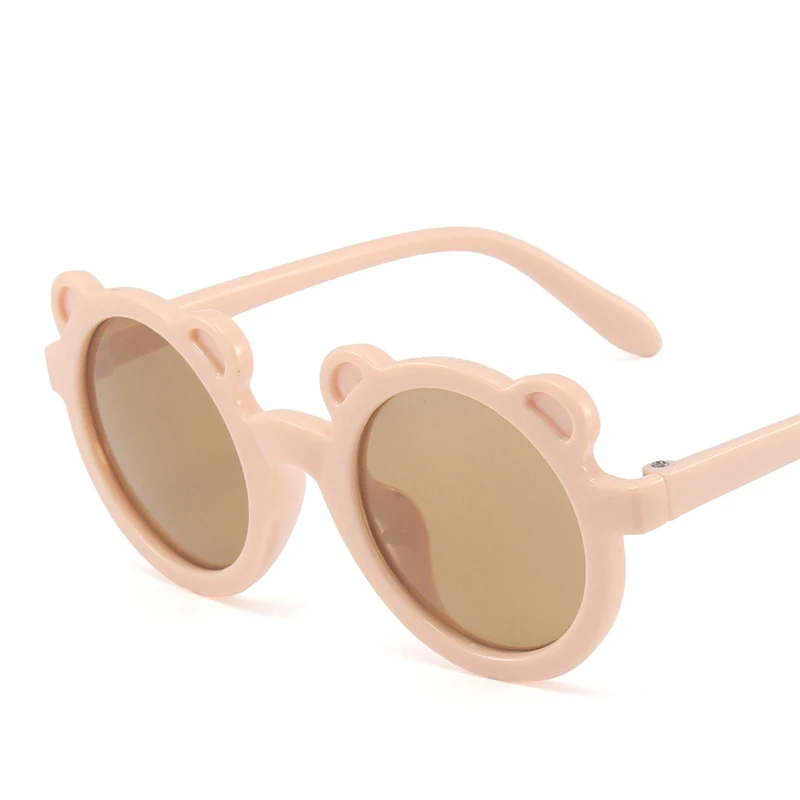 

2021 New Arrival Fashionable Kids Small Bear Frame Retro Unique Baby Sunglasses For Boys And Girls