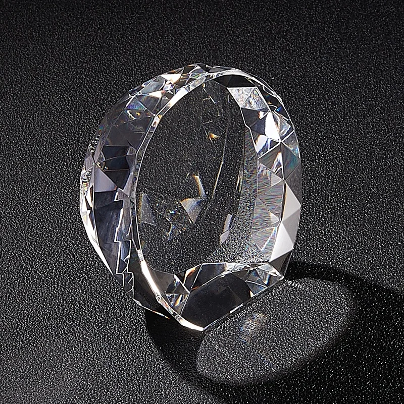
Multi Faceted High Quality Vintage Glass Can Laser Engraved Crystal Blank Luster Block 