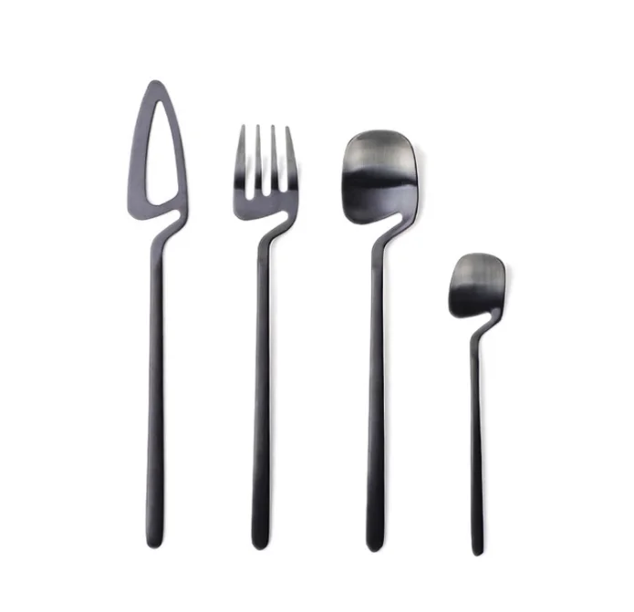 

Manufacturers creative 304 stainless steel hanging cup spoon cutlery set wholesale, Customized color