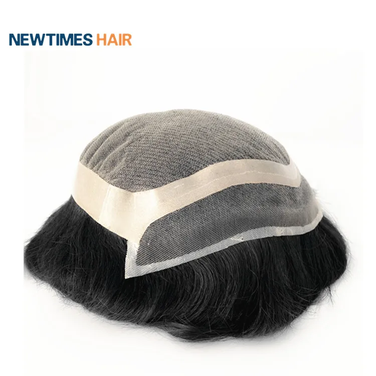 

D7-5-A swiss curls lace hairline human hair toupee mens hair replacement