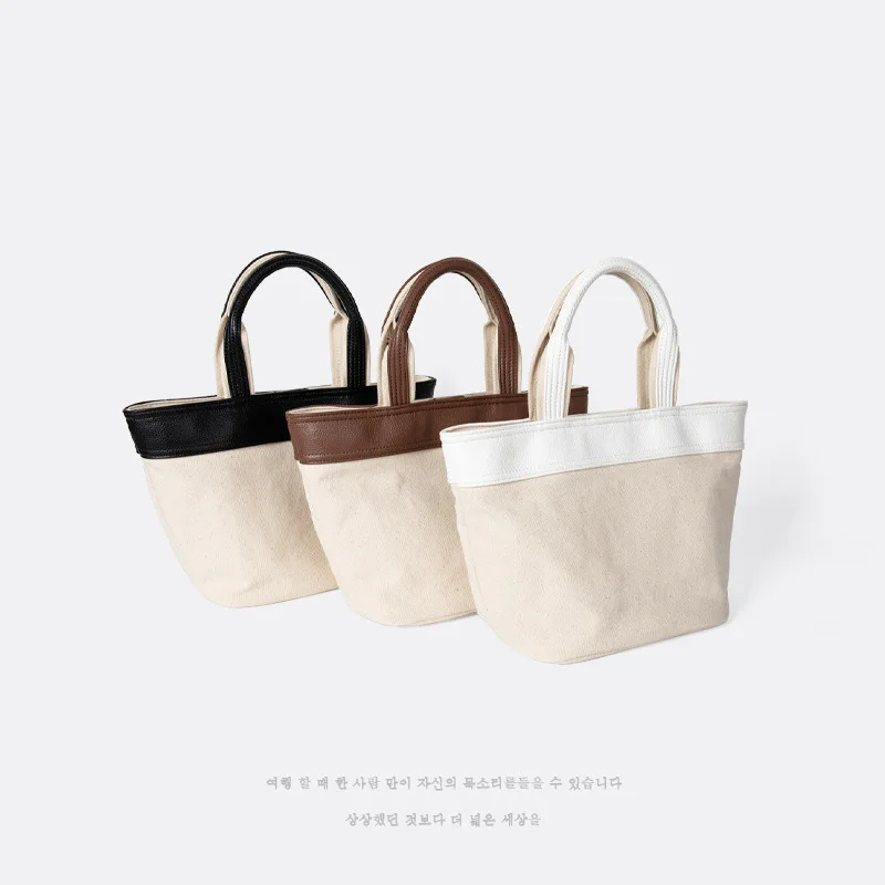 

canvas tote bag durable thickness handbag shopping bag travel bag