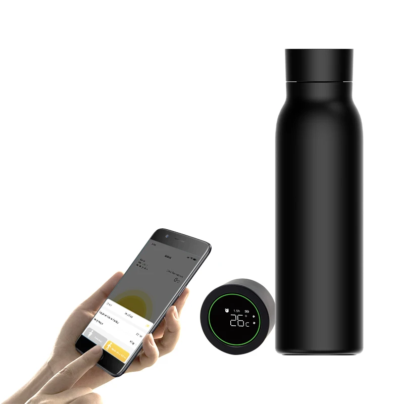 

Tuya Smart Bottle BLE LCD Temperature Display 24-hour Heat And Cold Preservation Water Consumption Magnetic Charging Thermos Cup