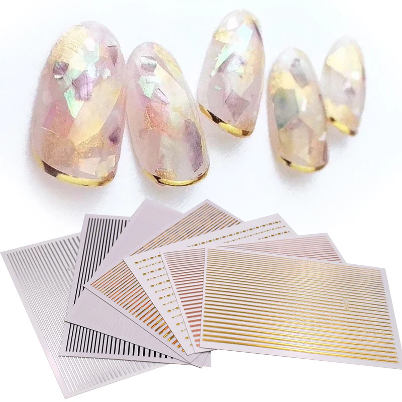 

Adhesive Striping Tape Manicure Stripe Lines Nails Stickers For Girls