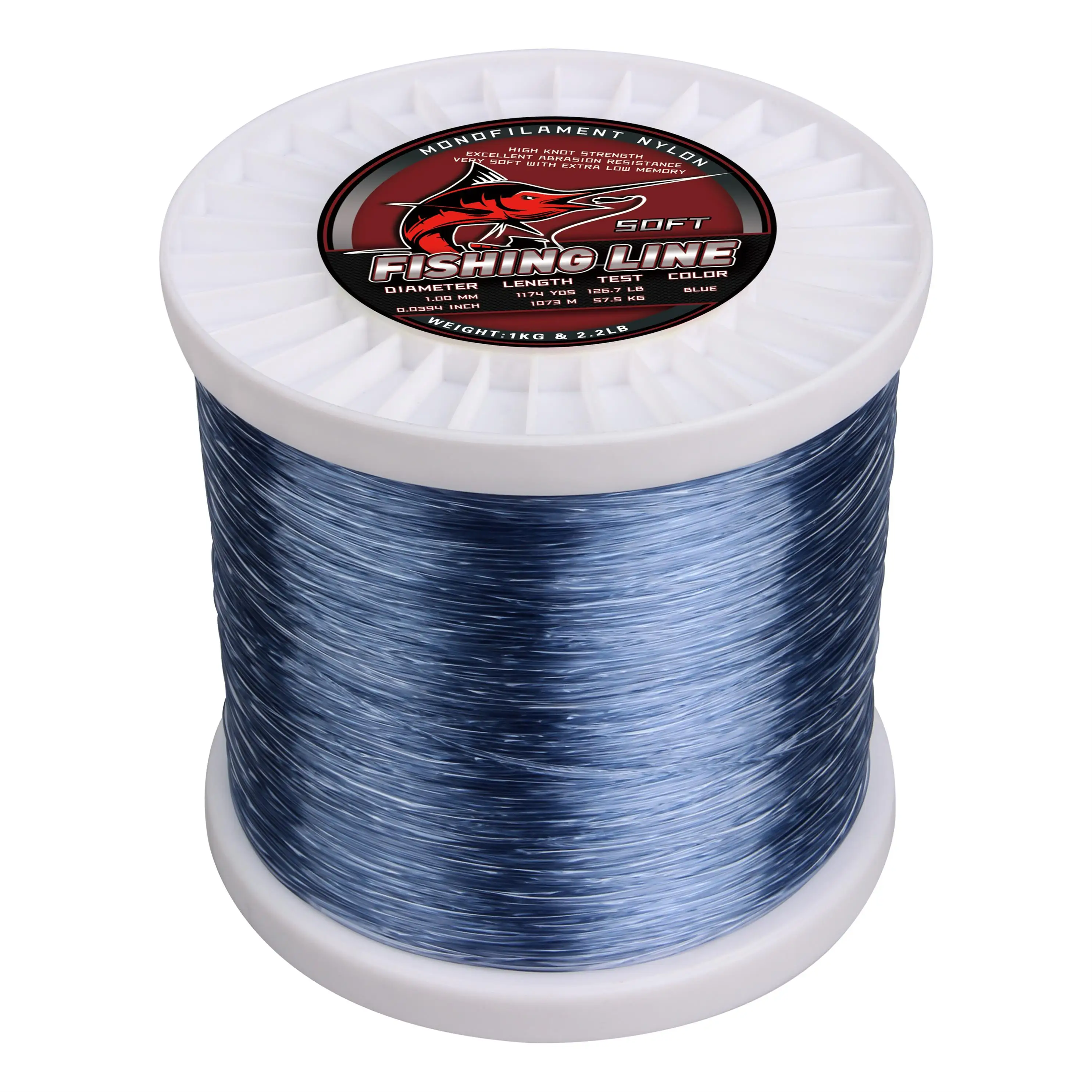 

High Strength 1KG/2.2LB Monofilament Fishing Line Blue/Clear 0.3/0.4/0.5/0.6/0.7/0.8/0.9/1.0mm Fishing Line