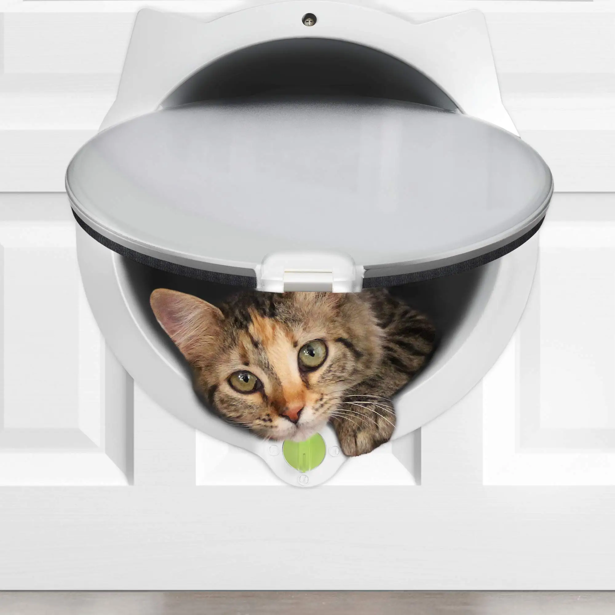 

Pet Cat Door for Interior Doors Small Dog Cat Flap Inside Hole for Exterior Doors 4 Way Locking Portal Small Animal Pass Through