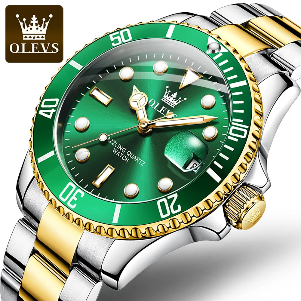 

OLEVS 5885 Luxury Watches Wristwatch Men Luminous Watches Quartz Clock Masculino Watch Stainless Steel China 2020 Leather Alloy