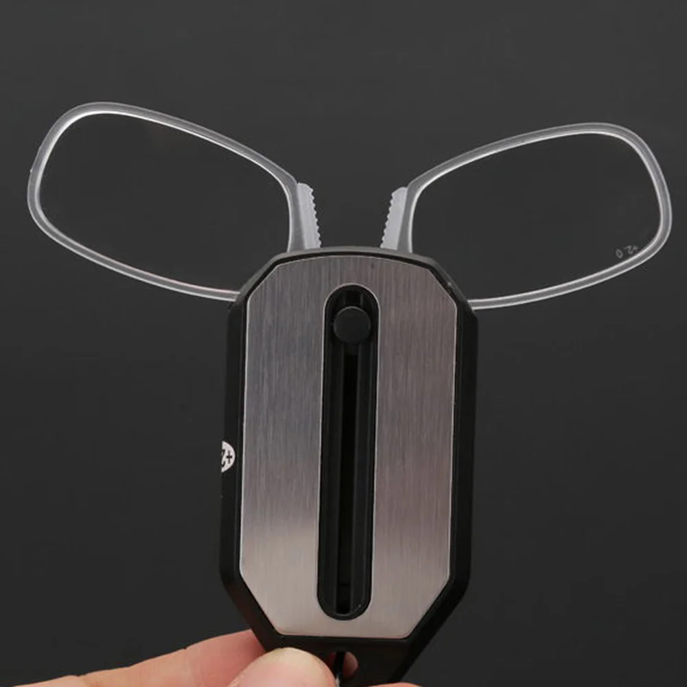 

Mini Nose Clip on Portable Reading Glass Men for Women Rimless Portable Magnifying Presbyopic Glasses Eyewear Ladies