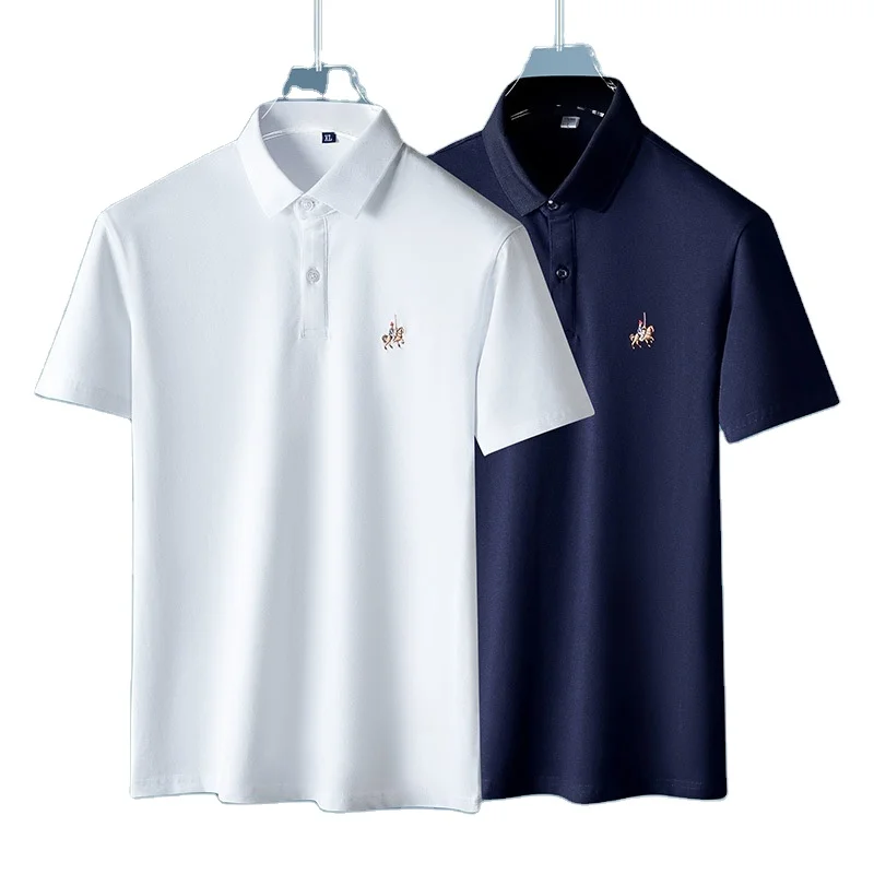 

Ou Paulo customizable Summer Men's Fashion Lapel Business Casual Polo Shirt Men's Solid Color Short Sleeve Multicolor T-shirt
