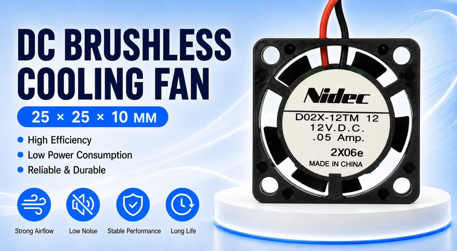 Brushless Axial Flow Cooler, 12V, 0.05A, 24V, 48V - detail 4