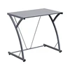 Hot Sale Fancy 3 Colors Small Size Computer Desk Top Quality Black Tempered Glass Computer Desk