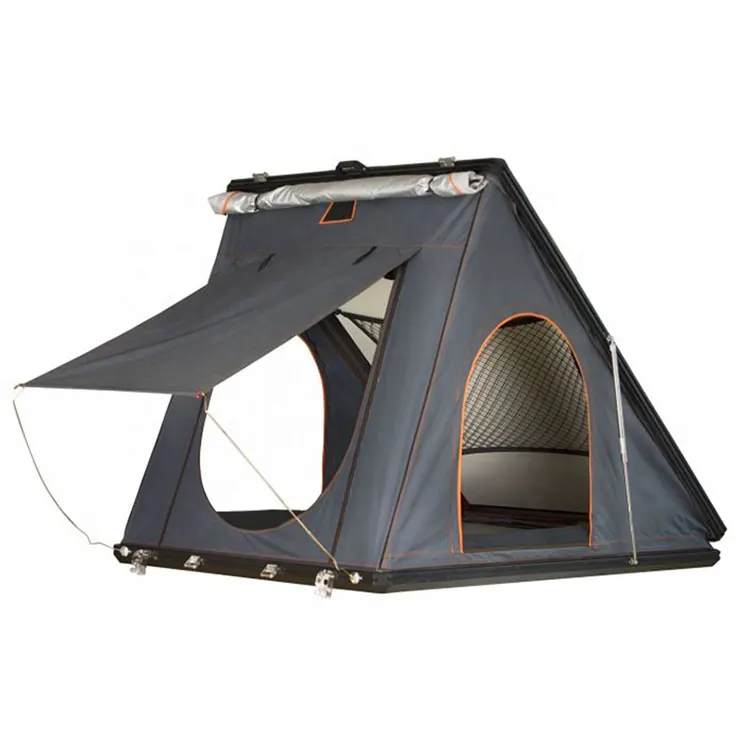 

China Factory New Design Cutomized Triangle Aluminum Hardshell Roof Top Tent for Sale