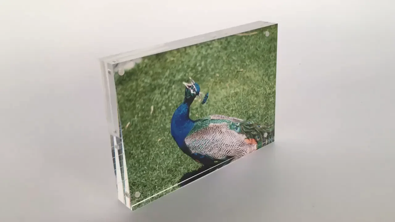 Crystal Plexiglass Picture Frame Blocks Custom Acrylic Photo