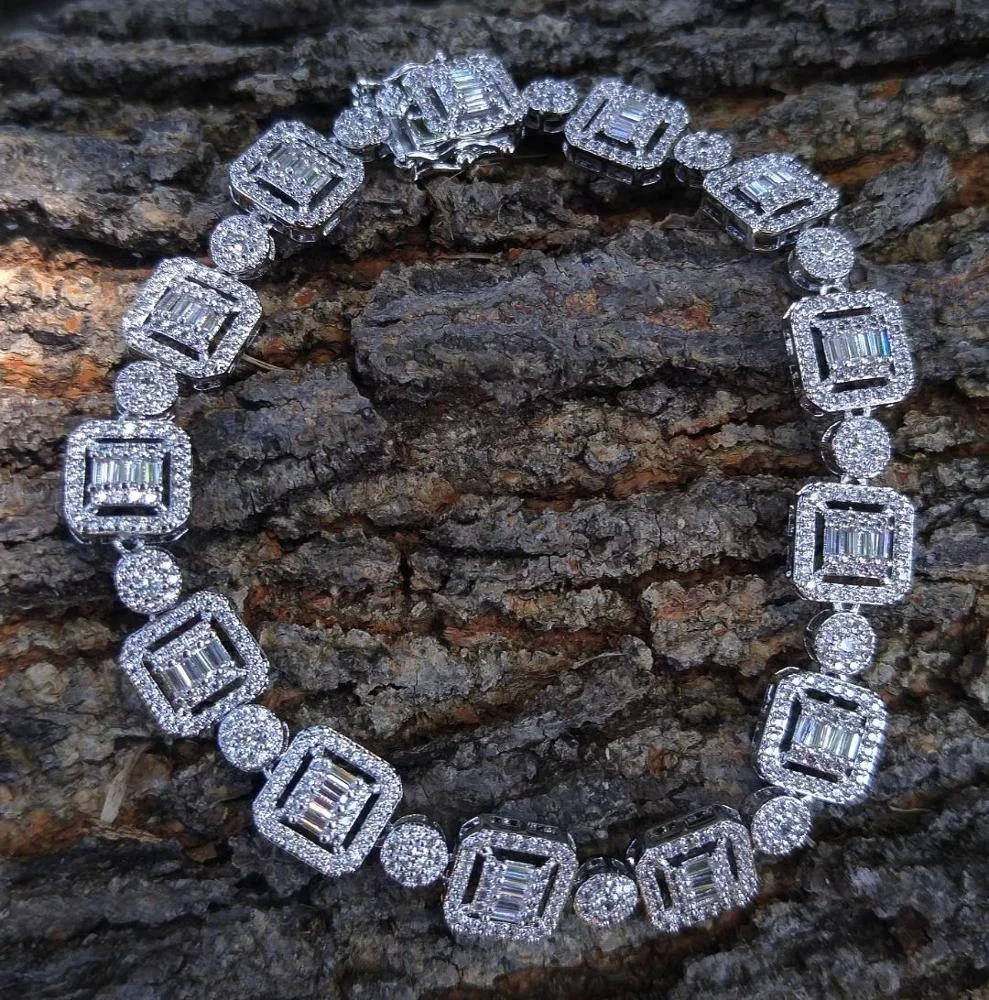 

2020 new arrived iced out bling diamond men bracelet