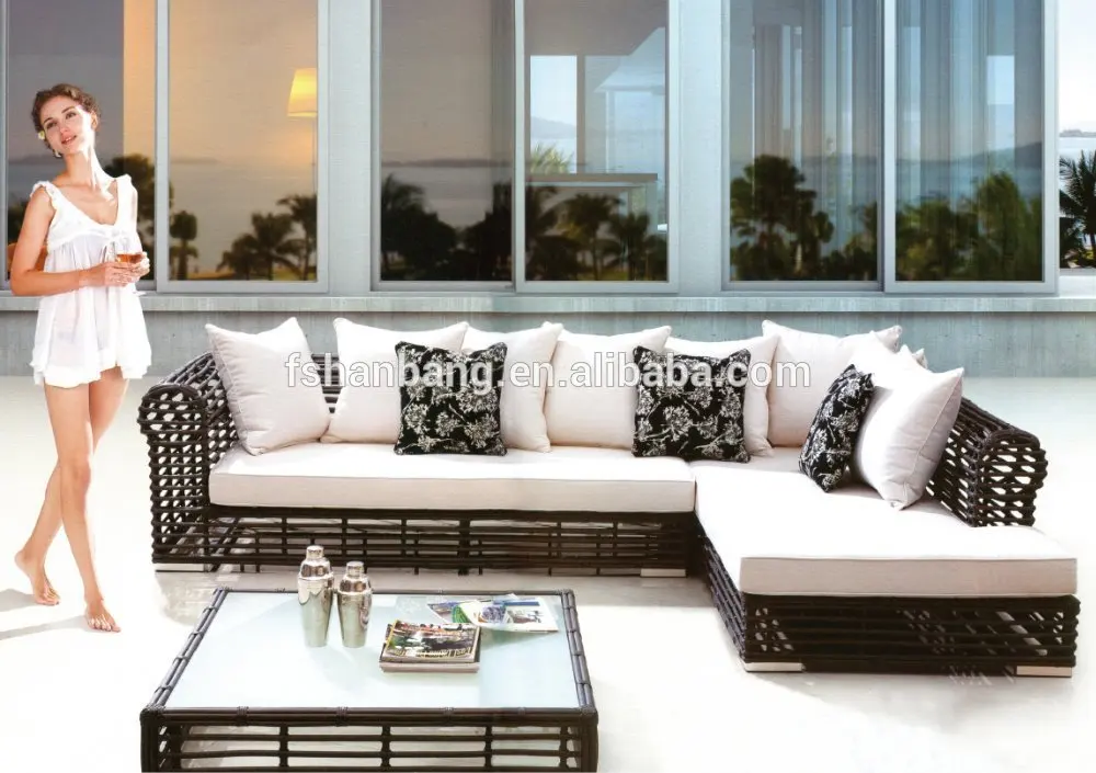 Rattan Outdoor Furniture Patio Wicker Sectional Sofa Set