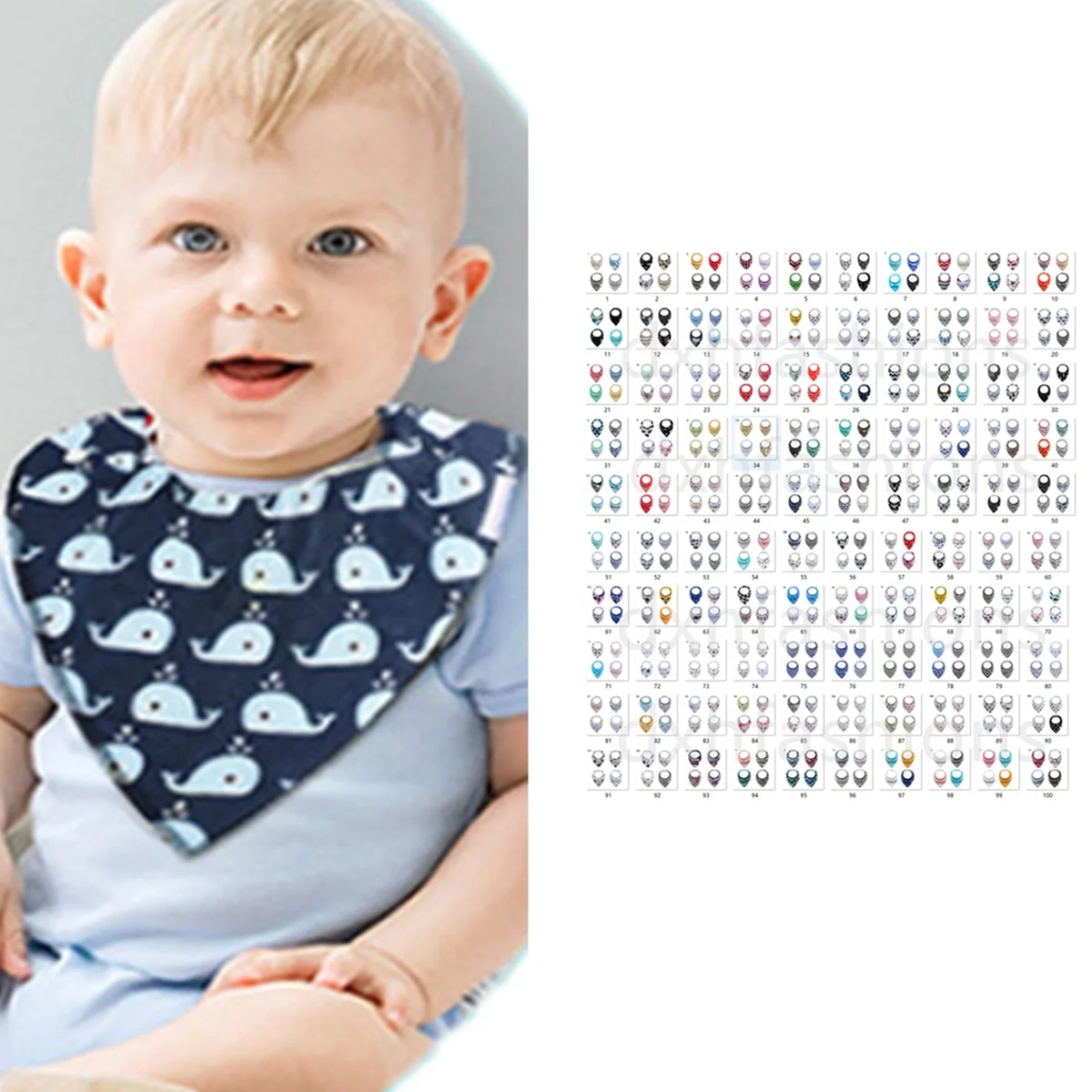 

Baby Burp Cloths 400+ Designs 4pcs/lot Waterproof Triangle Saliva Cloth Newborn Cartoon Print Girls Boys Bandana Baby Bibs