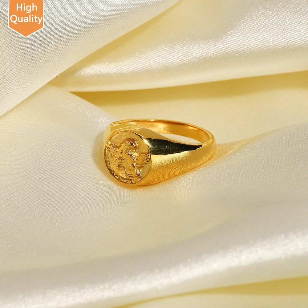 

Wholesale high-end 18K gold-plated ring stainless steel ring gold jewelry