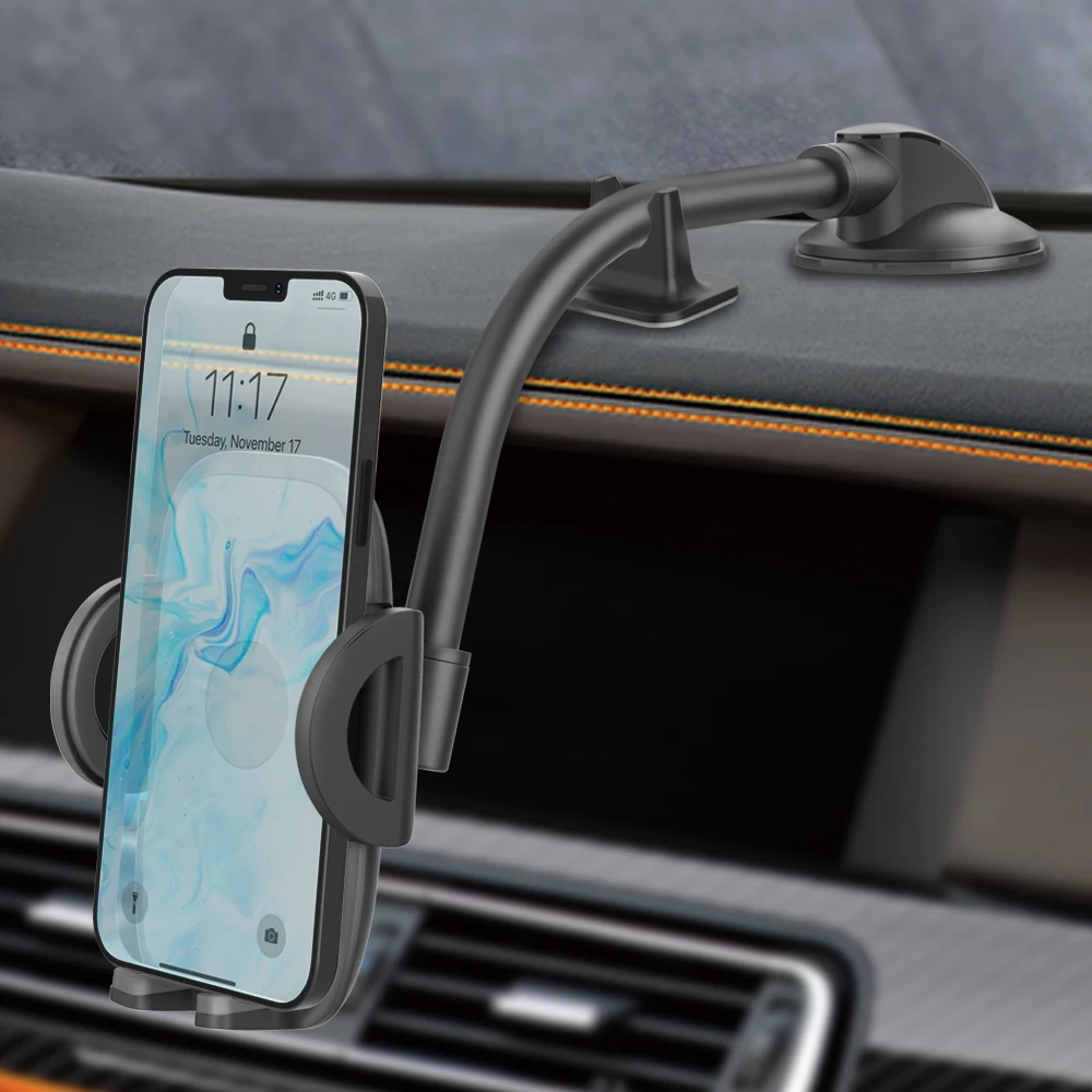 

Upgraded Flexible Phone Car Stand Suction Cup Holder Car Dashboard Mount Phone Holder Cushion Acrylic Phone Holder Car Mount, Black /gray,etc