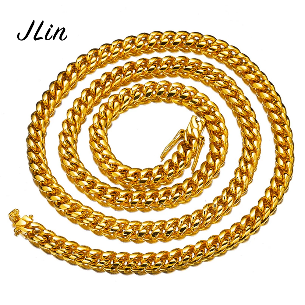 

Wholesale Cuban Chain Iced Out Cuban Mens Chain Miami Cuban Chain Hip Hop Necklace Stainless Steel Jewelry